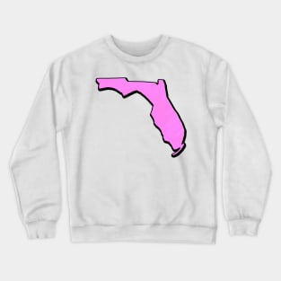 Pink Florida Outline Crewneck Sweatshirt